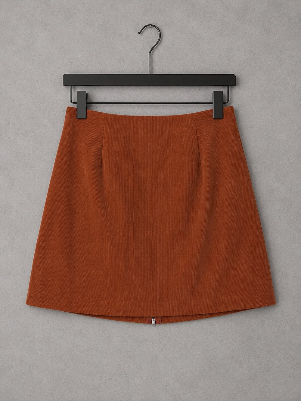 SHEIN Burnt Orange Corduroy A-Line Mini Skirt